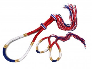 Mongkon Huvudband  + Pra jiad armbands : Thistyle ThaiFlag